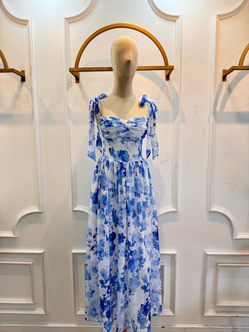 Summer Floral Print Sleeveless Straps Sundresses